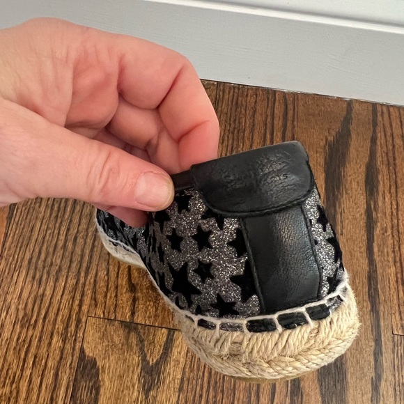 Saint Laurent espadrilles with silver glitter and black stars, 38.5 US 8.5 - Picture 14 of 14